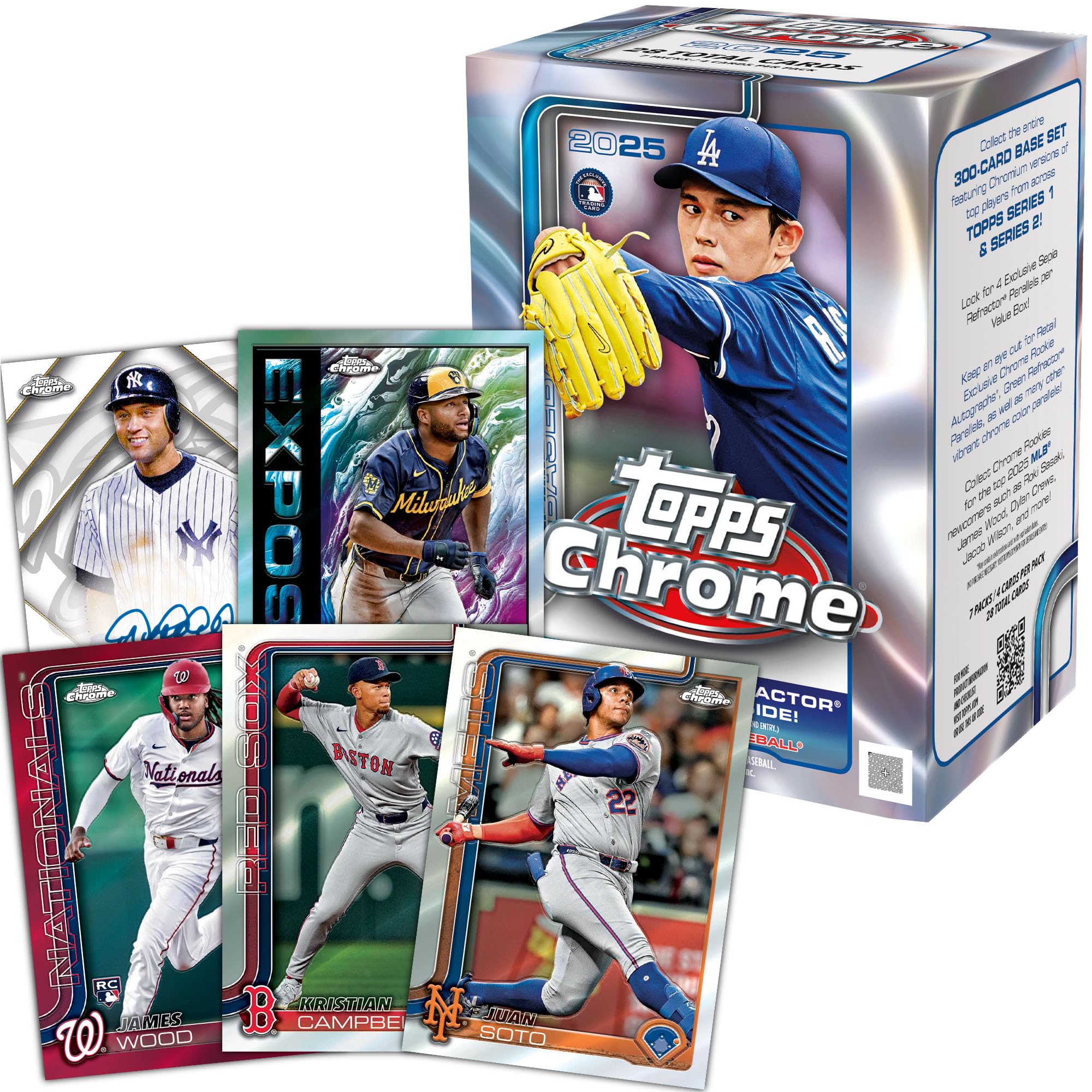 2025 Topps Chrome Baseball - Selado de fábrica - Caixa econômica